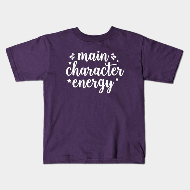 Main Character energy Kids T-Shirt by valentinahramov